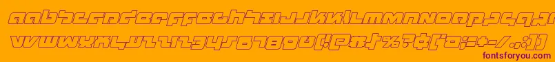 Boomstickoutital Font – Purple Fonts on Orange Background