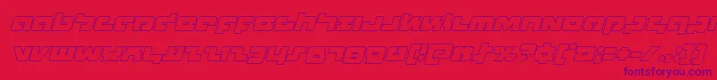 Boomstickoutital Font – Purple Fonts on Red Background