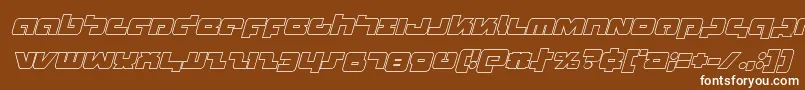 Шрифт Boomstickoutital – белые шрифты на коричневом фоне