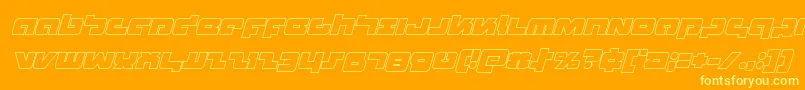 Boomstickoutital Font – Yellow Fonts on Orange Background