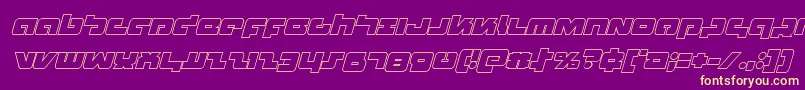 Boomstickoutital Font – Yellow Fonts on Purple Background