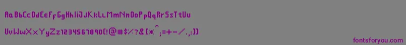 Czcionka FcraftSmallpix – fioletowe czcionki na szarym tle