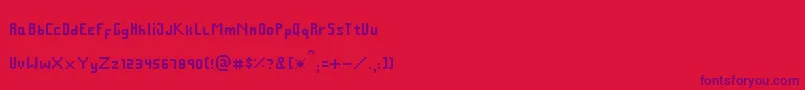 FcraftSmallpix Font – Purple Fonts on Red Background