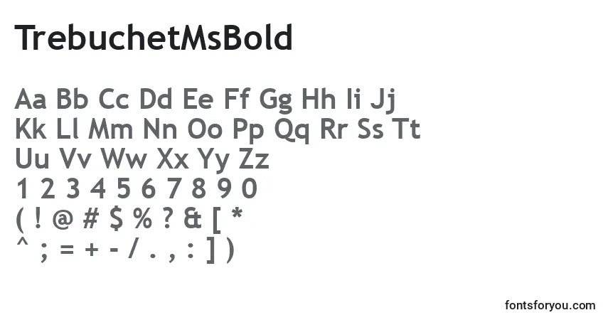 TrebuchetMsBold-fontti – aakkoset, numerot, erikoismerkit