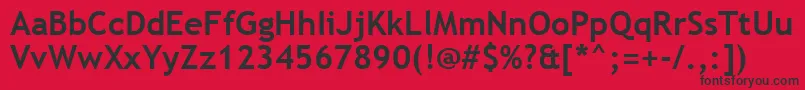 TrebuchetMsBold Font – Black Fonts on Red Background