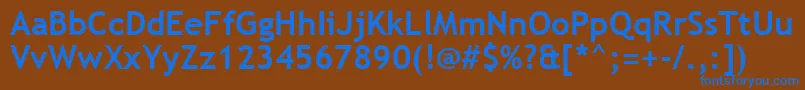 TrebuchetMsBold Font – Blue Fonts on Brown Background
