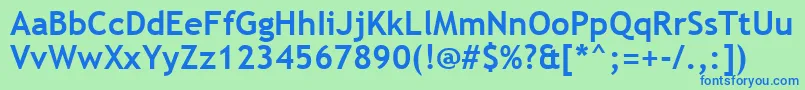 TrebuchetMsBold Font – Blue Fonts on Green Background