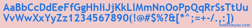 TrebuchetMsBold Font – Blue Fonts on Pink Background