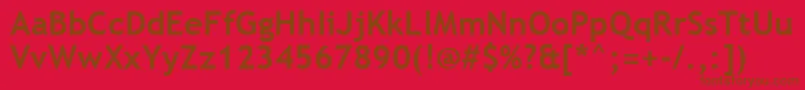 TrebuchetMsBold Font – Brown Fonts on Red Background