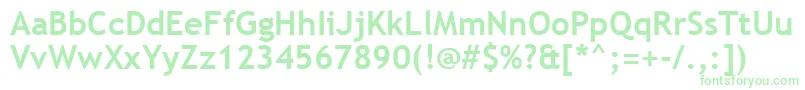TrebuchetMsBold Font – Green Fonts on White Background