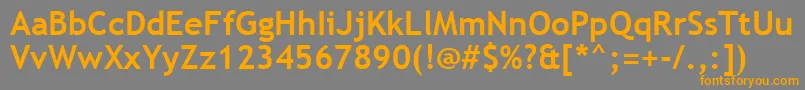 TrebuchetMsBold Font – Orange Fonts on Gray Background
