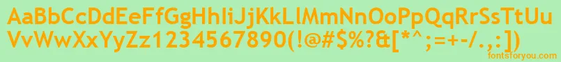 TrebuchetMsBold Font – Orange Fonts on Green Background