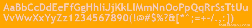 TrebuchetMsBold Font – Pink Fonts on Orange Background