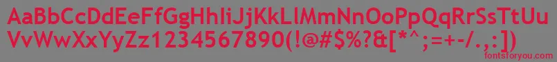 TrebuchetMsBold Font – Red Fonts on Gray Background