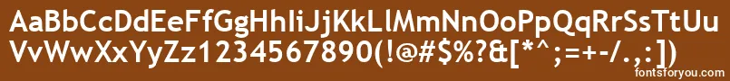 TrebuchetMsBold Font – White Fonts on Brown Background