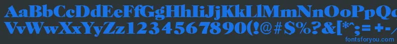 HorshamserialHeavyRegular Font – Blue Fonts on Black Background