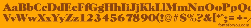 HorshamserialHeavyRegular Font – Brown Fonts on Orange Background