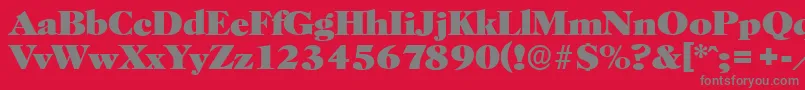 HorshamserialHeavyRegular Font – Gray Fonts on Red Background