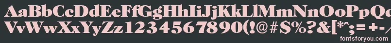 HorshamserialHeavyRegular Font – Pink Fonts on Black Background