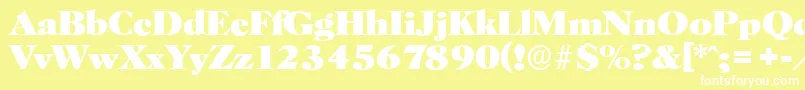 HorshamserialHeavyRegular Font – White Fonts on Yellow Background