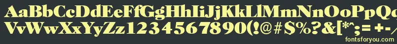 HorshamserialHeavyRegular Font – Yellow Fonts on Black Background