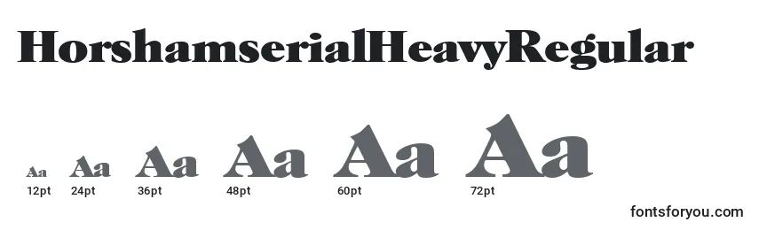 Размеры шрифта HorshamserialHeavyRegular