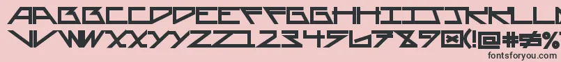 AsteriskBold-fontti – mustat fontit vaaleanpunaisella taustalla