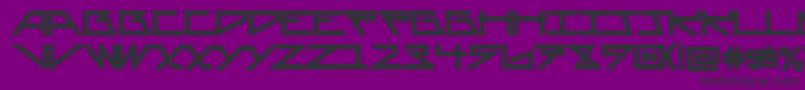 フォントAsteriskBold – 紫の背景に黒い文字