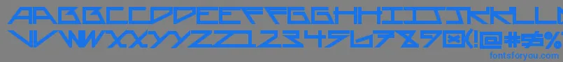 AsteriskBold-fontti – siniset fontit harmaalla taustalla