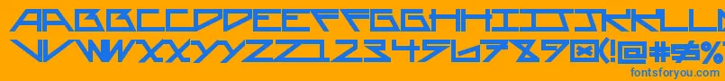 Шрифт AsteriskBold – синие шрифты на оранжевом фоне