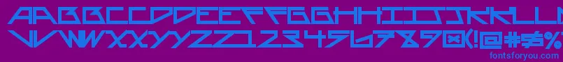 AsteriskBold-fontti – siniset fontit violetilla taustalla