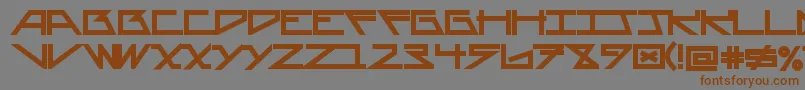 Шрифт AsteriskBold – коричневые шрифты на сером фоне