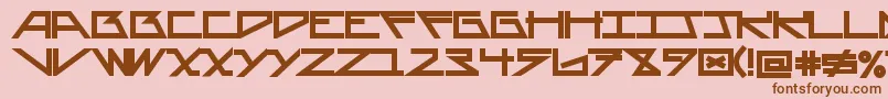 AsteriskBold-fontti – ruskeat fontit vaaleanpunaisella taustalla