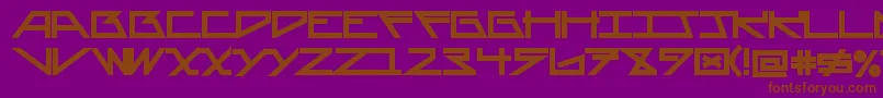 AsteriskBold-fontti – ruskeat fontit violetilla taustalla