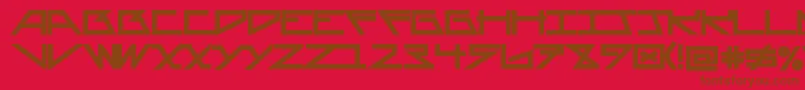 Czcionka AsteriskBold – brązowe czcionki na czerwonym tle