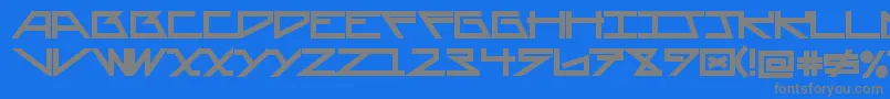 AsteriskBold-fontti – harmaat kirjasimet sinisellä taustalla
