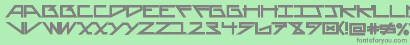 Шрифт AsteriskBold – серые шрифты на зелёном фоне