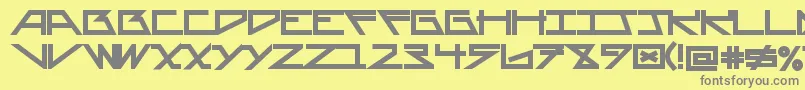 フォントAsteriskBold – 黄色の背景に灰色の文字