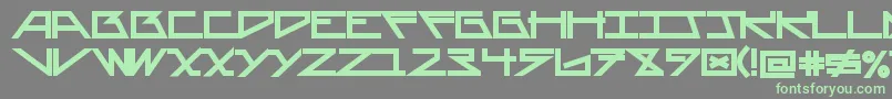 AsteriskBold-Schriftart – Grüne Schriften auf grauem Hintergrund