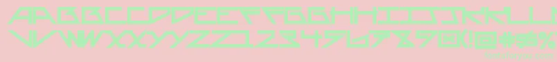 AsteriskBold-Schriftart – Grüne Schriften auf rosa Hintergrund