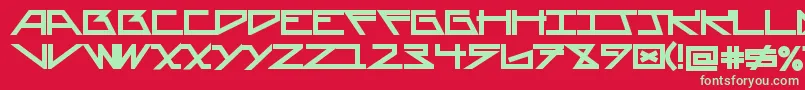 AsteriskBold-fontti – vihreät fontit punaisella taustalla