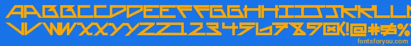 Шрифт AsteriskBold – оранжевые шрифты на синем фоне