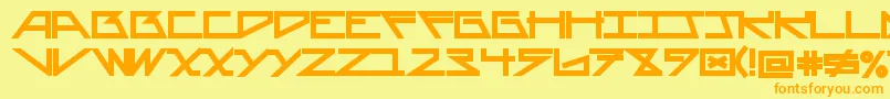 Шрифт AsteriskBold – оранжевые шрифты на жёлтом фоне