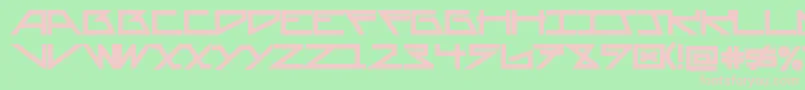 AsteriskBold-Schriftart – Rosa Schriften auf grünem Hintergrund