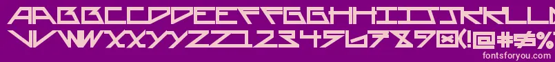 フォントAsteriskBold – 紫の背景にピンクのフォント