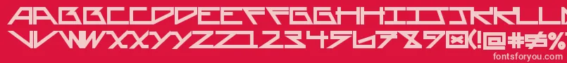 AsteriskBold-fontti – vaaleanpunaiset fontit punaisella taustalla