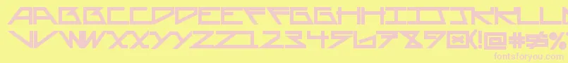 AsteriskBold Font – Pink Fonts on Yellow Background