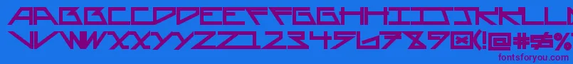 Шрифт AsteriskBold – фиолетовые шрифты на синем фоне