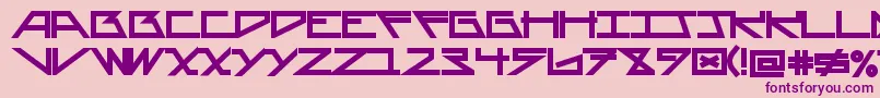 AsteriskBold-Schriftart – Violette Schriften auf rosa Hintergrund