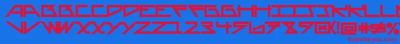 AsteriskBold-fontti – punaiset fontit sinisellä taustalla